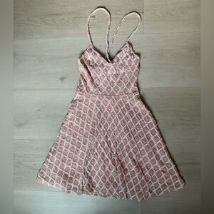 Kimchi Blue Peach and Cream Lace Dress